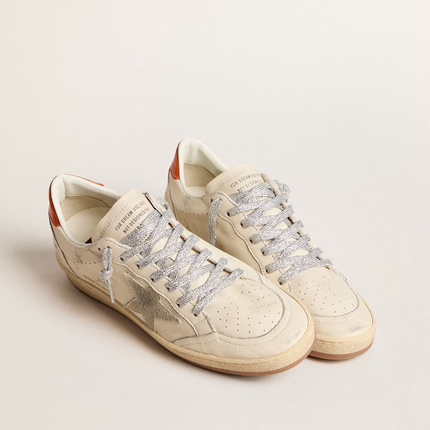 Golden Goose LTD Edition Sneaker – White/Silver with Orange Croc Heel