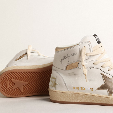 Golden Goose Sky-Star – White and Gold