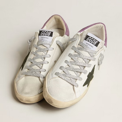 Golden Goose Super-Star Olive Python Sneaker