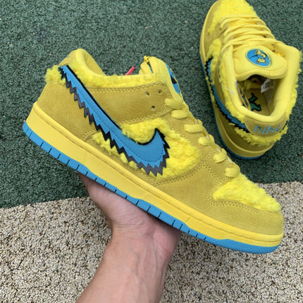 SB Dunk Low Pro x Grateful Dead Bears Opti Yellow