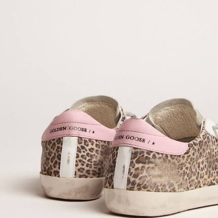GOLDEN GOOSE Leopard-print Suede Super-star Sneakers