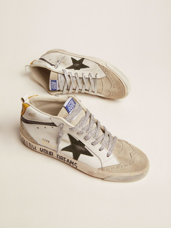 GOLDEN GOOSE Mid Star Ltd Sneakers With Leather And Suede Upper And Snake-print Leather Star