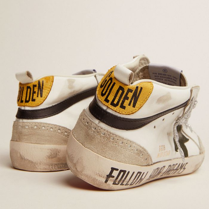 GOLDEN GOOSE Mid Star Ltd Sneakers With Leather And Suede Upper And Snake-print Leather Star
