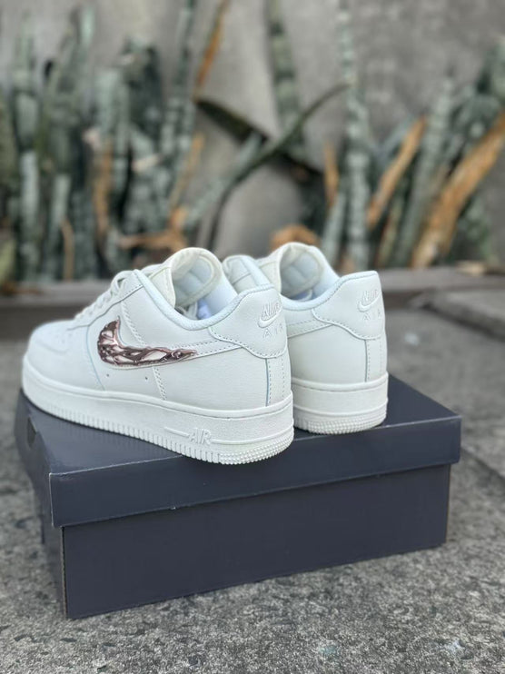 Nike Air Force 1 Low "Liquid Metal pink Swoosh"