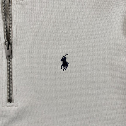 POLO RALPH LAUREN QUARTER ZIP SWEATSHIRT WHITE