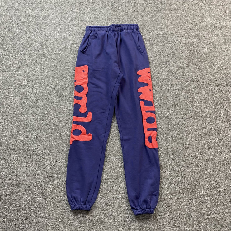 Pantalon de survêtement SP5DER BELUGA, bleu marine et ardoise