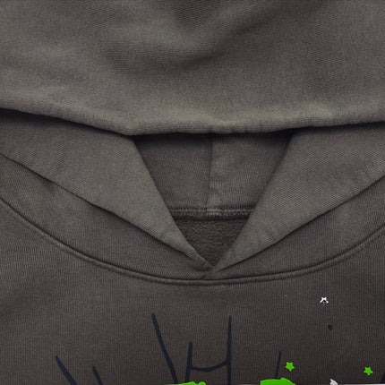 Sweat à capuche SP5DER WEB gris ardoise