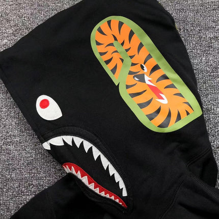 Sweat à capuche entièrement zippé BAPE Shark noir