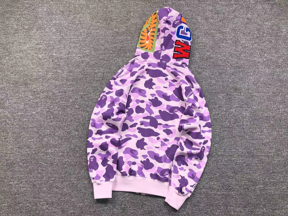 Sweat à capuche entièrement zippé BAPE COLOR CAMO VIOLET