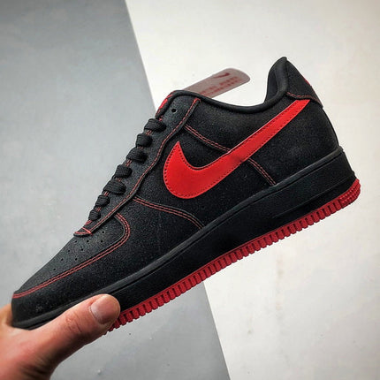Nike Air Force 1 Black Red Swan Starry Sky