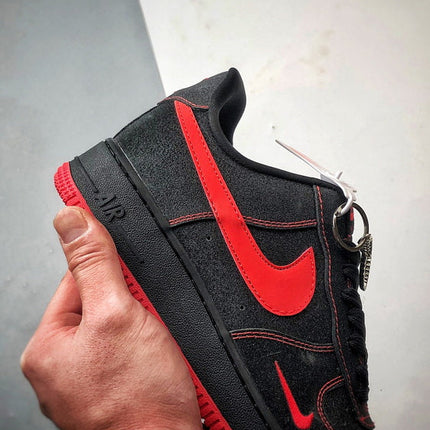 Nike Air Force 1 Black Red Swan Starry Sky