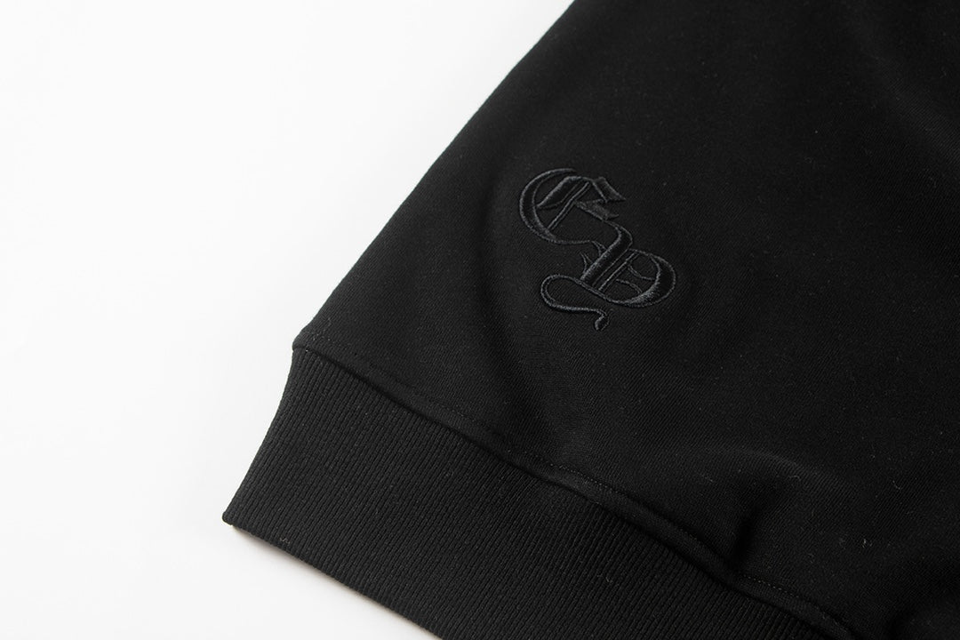 SWEAT-SHIRT NOIR AVEC PATCH CROIX CHROME HEARTS