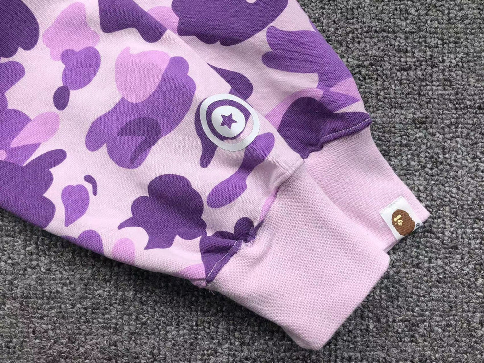 Sweat à capuche entièrement zippé BAPE COLOR CAMO VIOLET