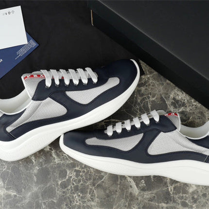 PRADA AMERICA'S CUP LEATHER NAVY SILVER