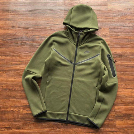Sweat à capuche Nike Tech Fleece x Vert olive