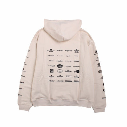 Balenciaga Beige Multilogo Hoodie