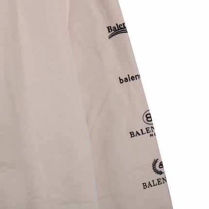 Balenciaga Beige Multilogo Hoodie
