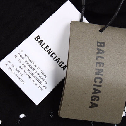 Balenciaga Black Distorted Logo Hoodie