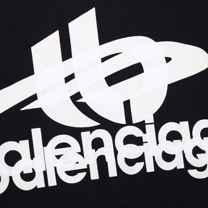 BALENCIAGA GRAPHIC LOGO HOODIE BLACK