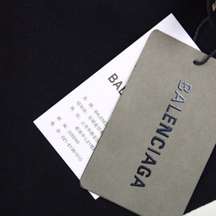 BALENCIAGA GRAPHIC LOGO HOODIE BLACK