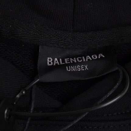 BALENCIAGA GRAPHIC LOGO HOODIE BLACK
