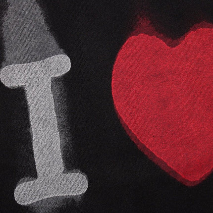 Balenciaga Black Hoodie with "I Love" Graphic