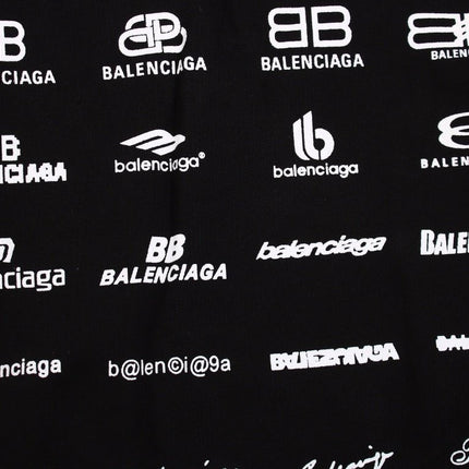 Balenciaga Black Multilogo Hoodie