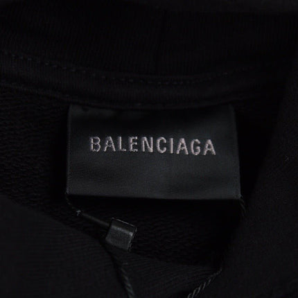 BALENCIAGA GRAFFITI LOGO HOODIE BLACK
