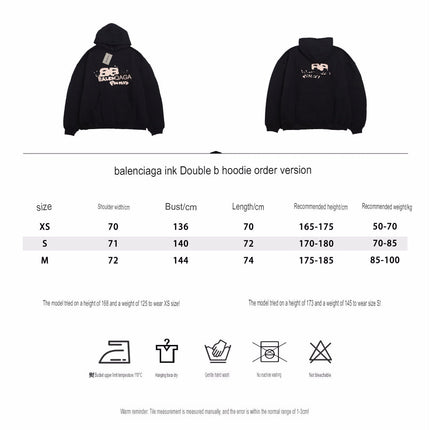 BALENCIAGA GRAFFITI LOGO HOODIE BLACK