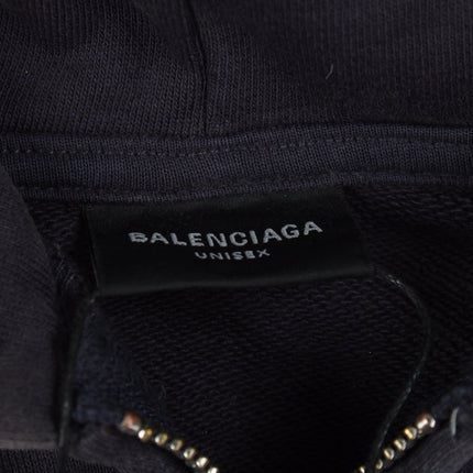 BALENCIAGA ZIP-UP HOODIE WASHED GREY