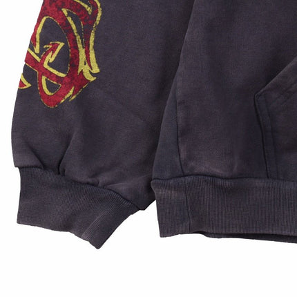 BALENCIAGA ZIP-UP HOODIE WASHED GREY