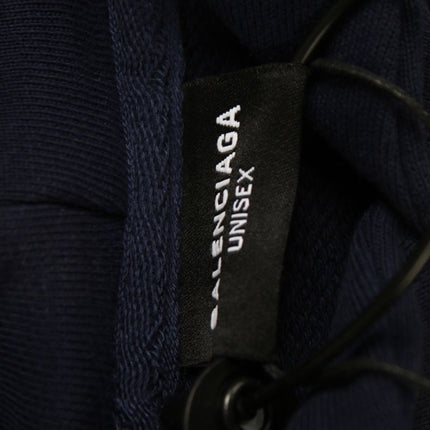 BALENCIAGA ALTERNATIVE LOGO HOODIE NAVY