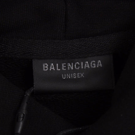 BALENCIAGA LOGO HOODIE BLACK