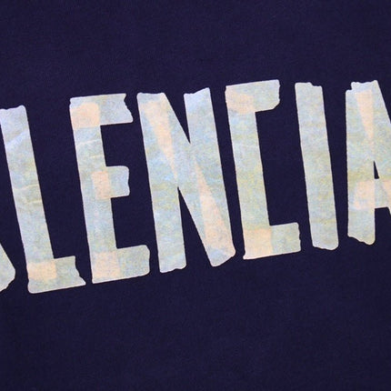 BALENCIAGA ALTERNATIVE LOGO HOODIE NAVY