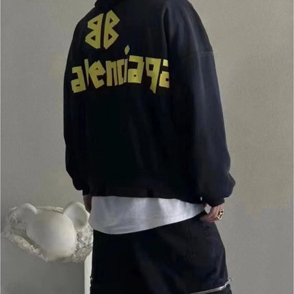 BALENCIAGA ALTERNATIVE LOGO HOODIE NAVY