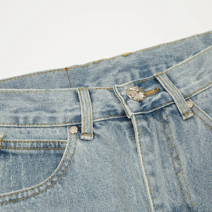 JEAN CHROME HEARTS CROSS PATCH BLEU VINTAGE