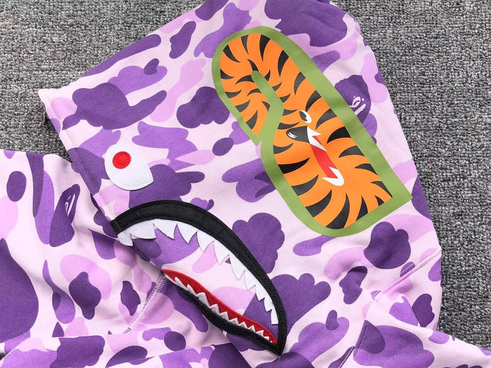 Sweat à capuche entièrement zippé BAPE COLOR CAMO VIOLET