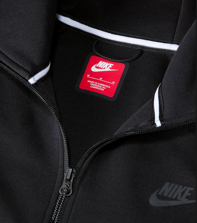 SWEAT A CAPUCHE NIKE TECH FLEECE REFLECHISSANT FULL BLACK