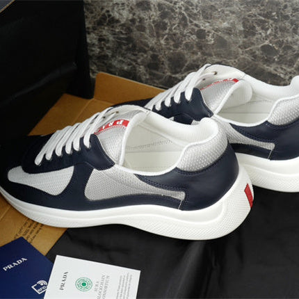 PRADA AMERICA'S CUP LEATHER NAVY SILVER