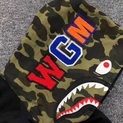 Sweat à capuche entièrement zippé BAPE Shark noir