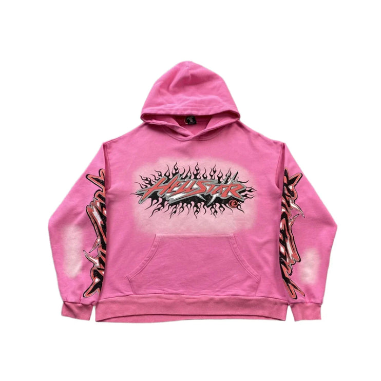 Sweat à capuche rose Hellstar Brainwashed Without Brain