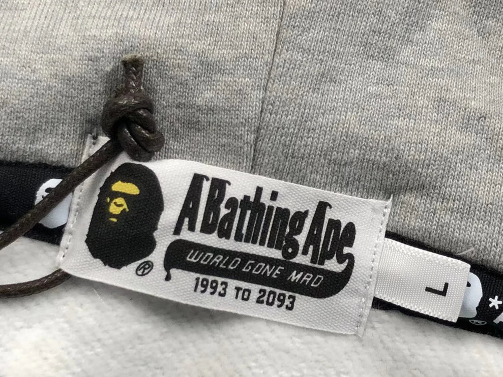 Sweat à capuche entièrement zippé BAPE SPACE CAMO DOUBLE SHARK BLANC