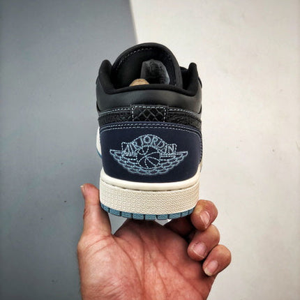 Jordan 1 Low SE Noir Dark Obsidian Snakeskin
