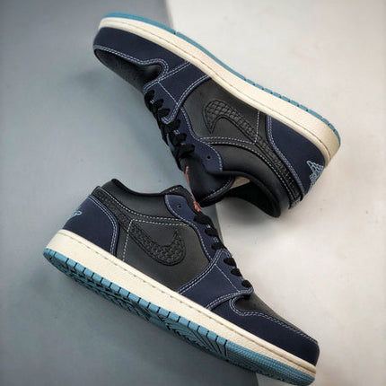 Jordan 1 Low SE Noir Dark Obsidian Snakeskin