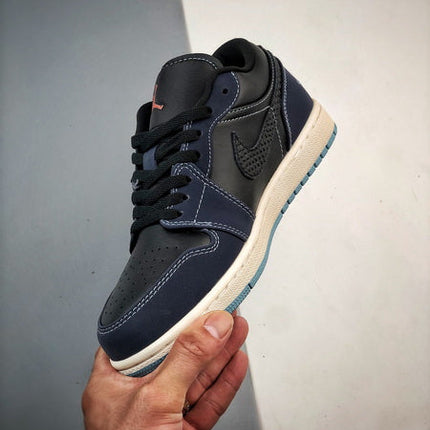 Jordan 1 Low SE Noir Dark Obsidian Snakeskin
